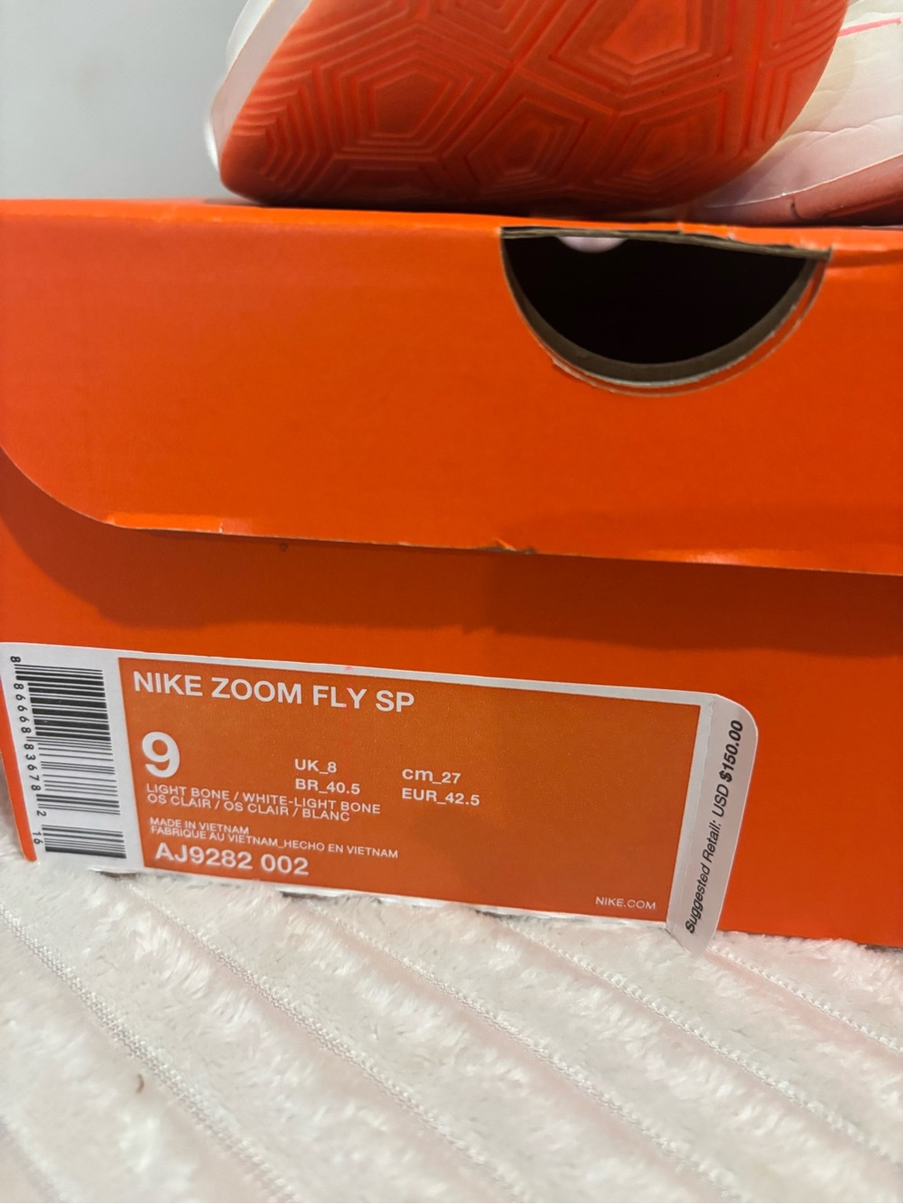 Nike Women’s Athletic Shoe — White with Neon Orange Accents - Picture 4 of 4